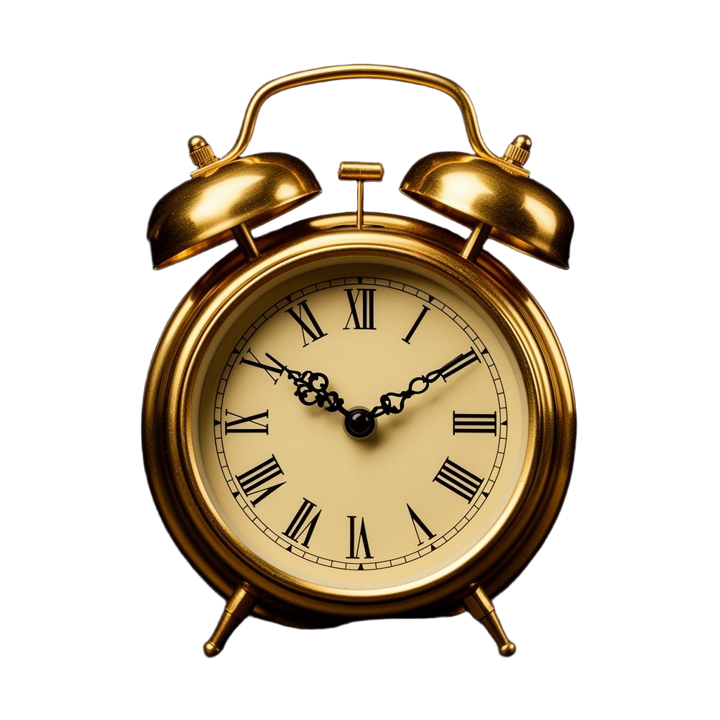Vintage gold alarm clock